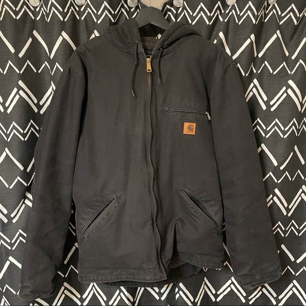 COPY - Heavy Duty Hooded Carhartt Sherpa Lined Co…